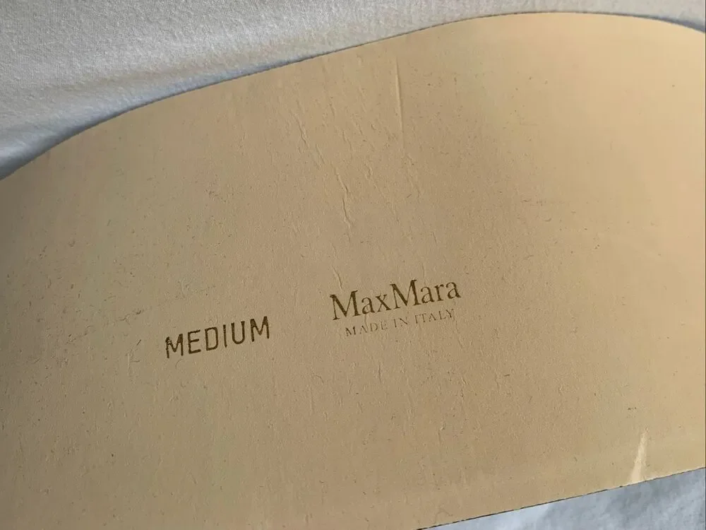MAX MARA VINTAGE ITALY GRAY Leather WIDE Belt sz M
